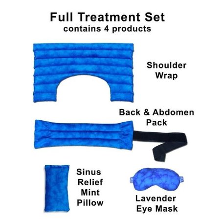 NATURE CREATION Nature Creation 10003-BLU Full Treatment Set of Herbal Hot and Cold Therapy Pack - Blue 10003-BLU